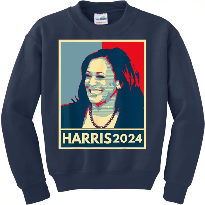 Kamala Harris 2024 Retro Usa Election Kids Sweatshirt