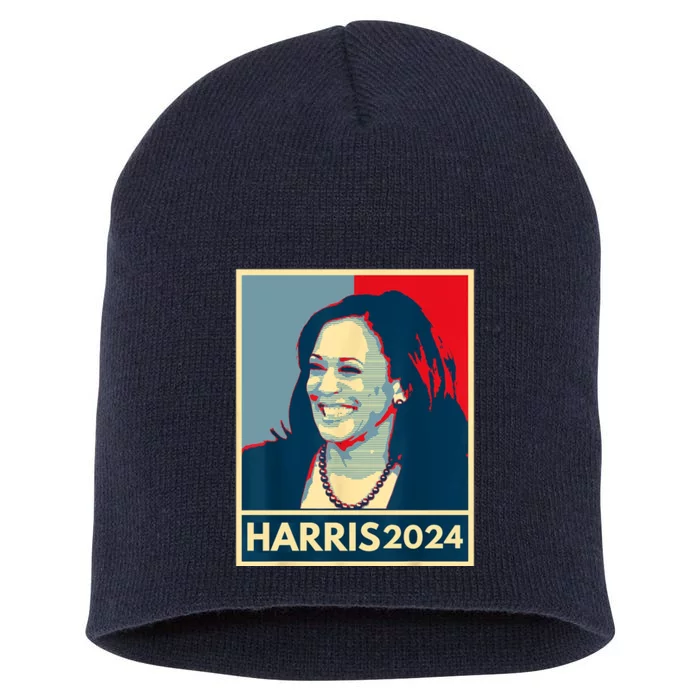 Kamala Harris 2024 Retro Usa Election Short Acrylic Beanie