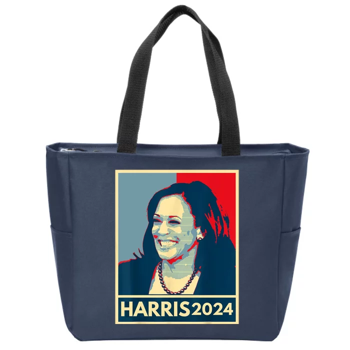 Kamala Harris 2024 Retro Usa Election Zip Tote Bag