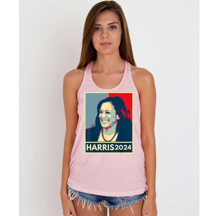 Kamala Harris 2024 Retro Usa Election Women's Knotted Racerback Tank