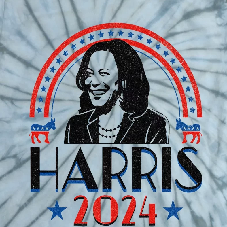 Kamala Harris 2024 Madam President Retro Vote Democrat Women Tie-Dye T-Shirt