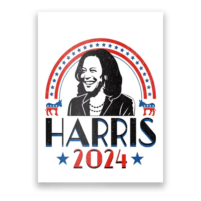 Kamala Harris 2024 Madam President Retro Vote Democrat Women Poster