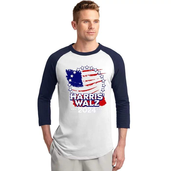 Kamala Harris 2024 Tim Walz 2024 Harris Walz Campaign Baseball Sleeve Shirt