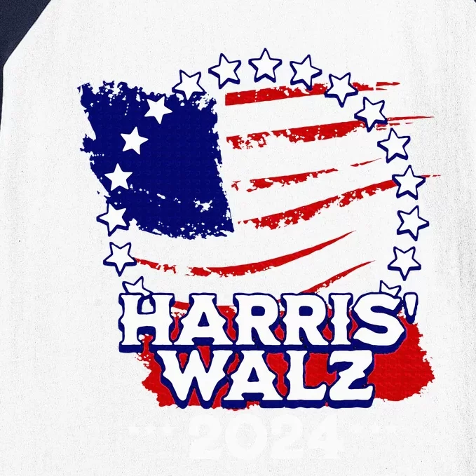 Kamala Harris 2024 Tim Walz 2024 Harris Walz Campaign Baseball Sleeve Shirt