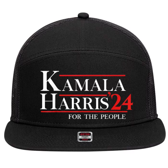 Kamala Harris 24 For The People 7 Panel Mesh Trucker Snapback Hat