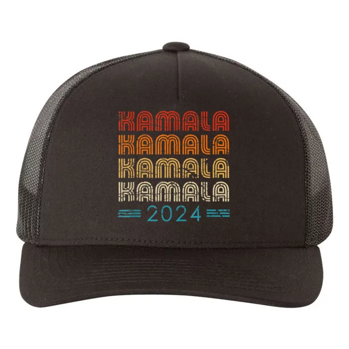 Kamala Harris 2024 Retro Vintage Election President 2024 Yupoong Adult 5-Panel Trucker Hat