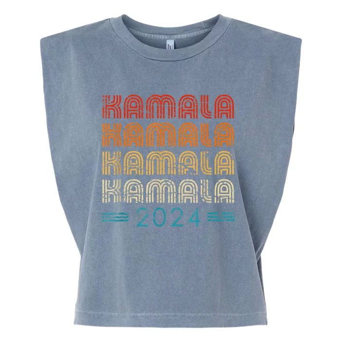 Kamala Harris 2024 Retro Vintage Election President 2024 Garment-Dyed Women's Muscle Tee