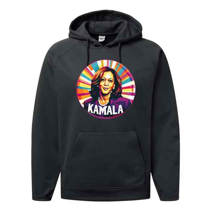 Kamala Harris 2024 24 Madam Vice President Performance Fleece Hoodie