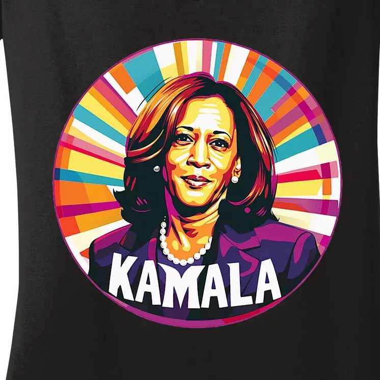 Kamala Harris 2024 24 Madam Vice President Women's V-Neck T-Shirt