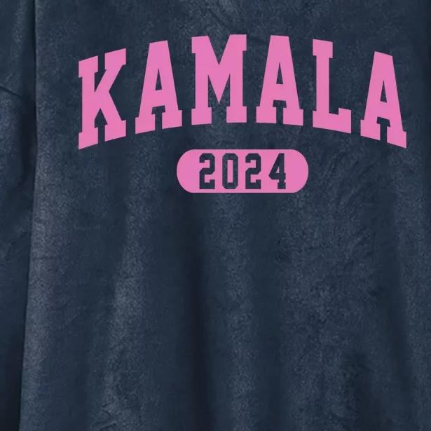 Kamala Harris 2024 President Varsity Hooded Wearable Blanket