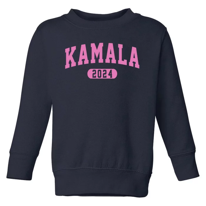 Kamala Harris 2024 President Varsity Toddler Sweatshirt