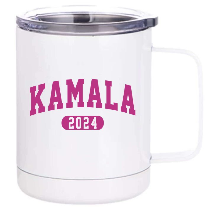 Kamala Harris 2024 President Varsity Front & Back 12oz Stainless Steel Tumbler Cup