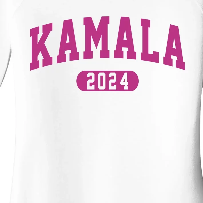 Kamala Harris 2024 President Varsity Women's Perfect Tri Tunic Long Sleeve Shirt