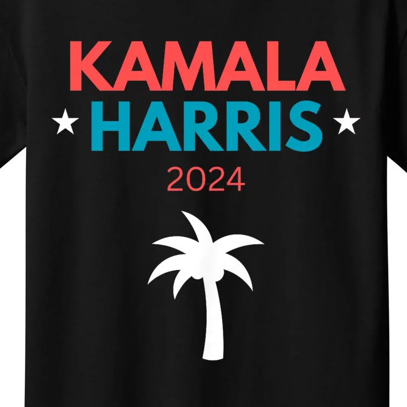 Kamala Harris 2024 Us Election Coconut Funny Meme Hilarious Politics Humor Usa Kids T-Shirt