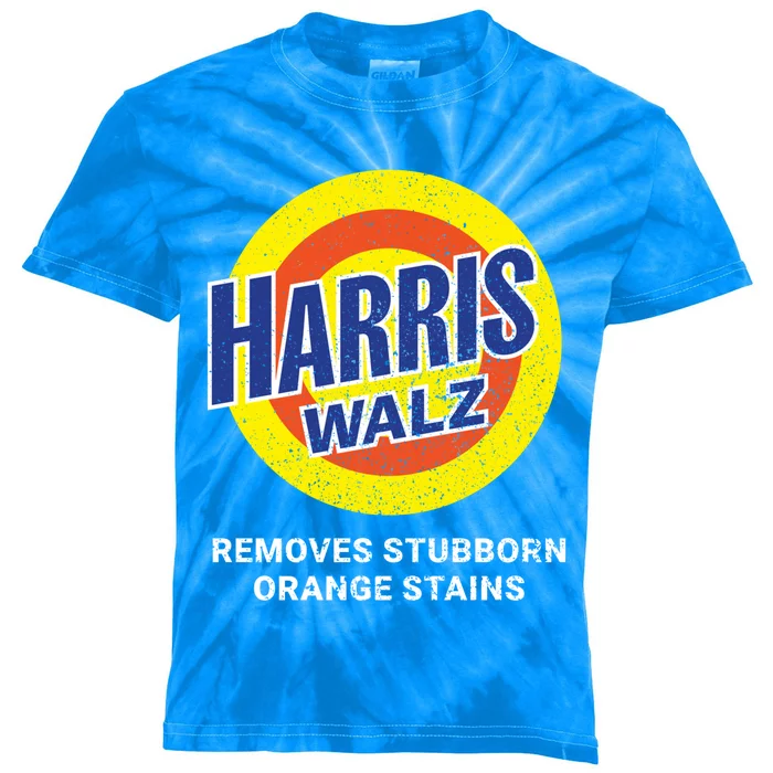 Kamala Harris 2024 Removes Stubborn Orange Stains Humorous Gift Kids Tie-Dye T-Shirt