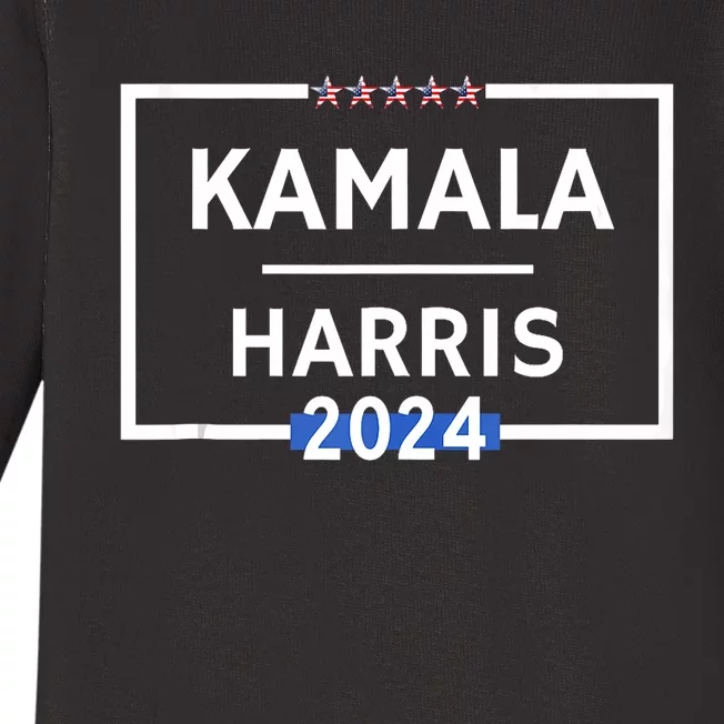 Kamala Harris 2024 For President Is Democratic Party Baby Long Sleeve Bodysuit