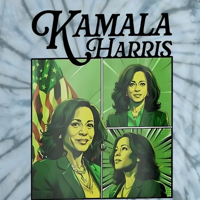 Kamala Harris 24 For The People Green Tie-Dye T-Shirt