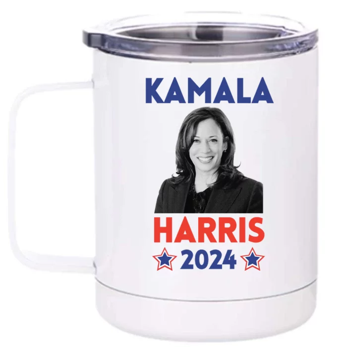 Kamala Harris 2024 T Kamala For President Democrat Gift Front & Back 12oz Stainless Steel Tumbler Cup