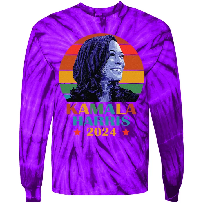 Kamala Harris 2024 Vote President Kamala Election 2024 Tie-Dye Long Sleeve Shirt