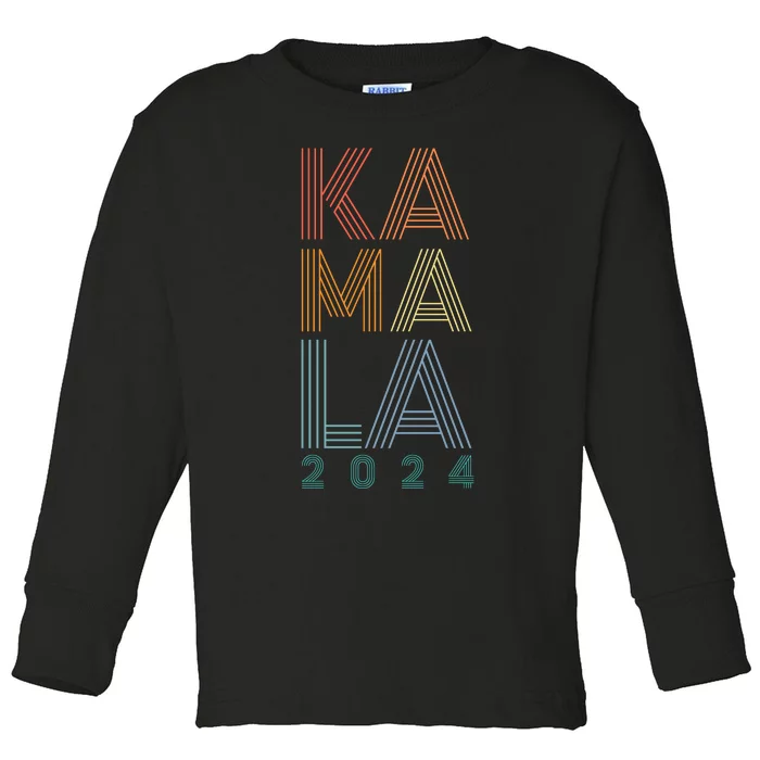 Kamala Harris 2024 Presidential Election Toddler Long Sleeve Shirt