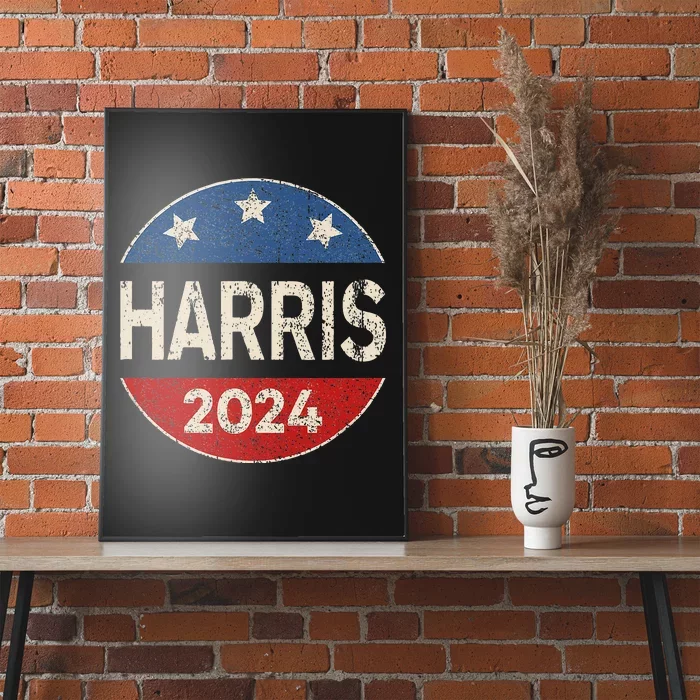 Kamala Harris 2024 For President Button Election Poster