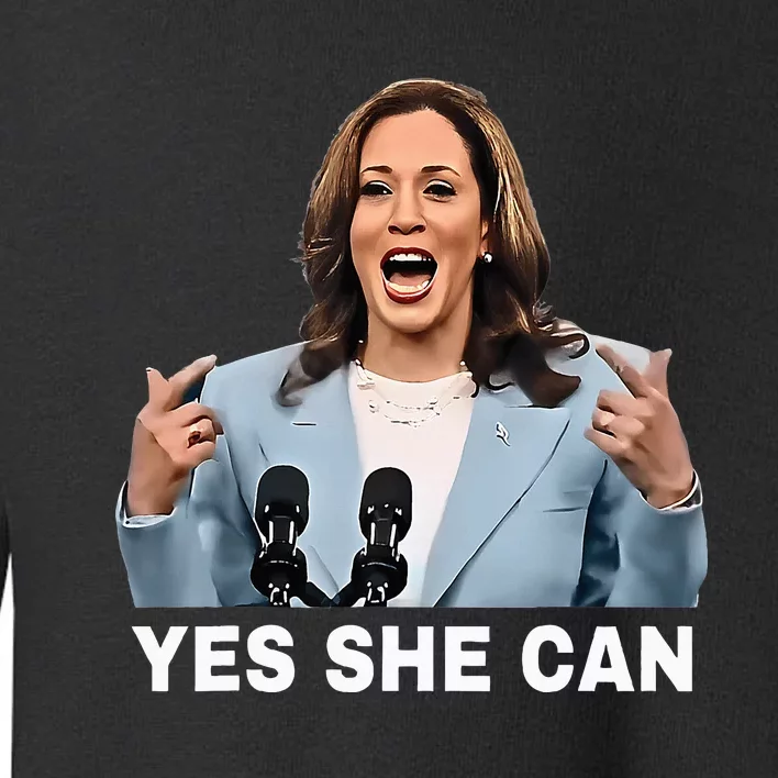 Kamala Harris 2024 President Election Kamala Yes She Can Toddler Sweatshirt