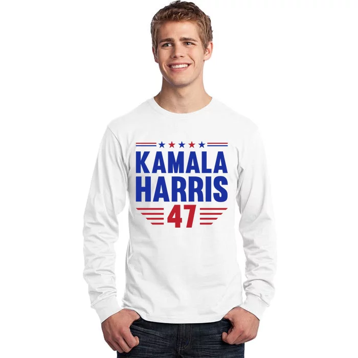 Kamala Harris 2024 Madam President Kamala Harris 47 Tall Long Sleeve T-Shirt