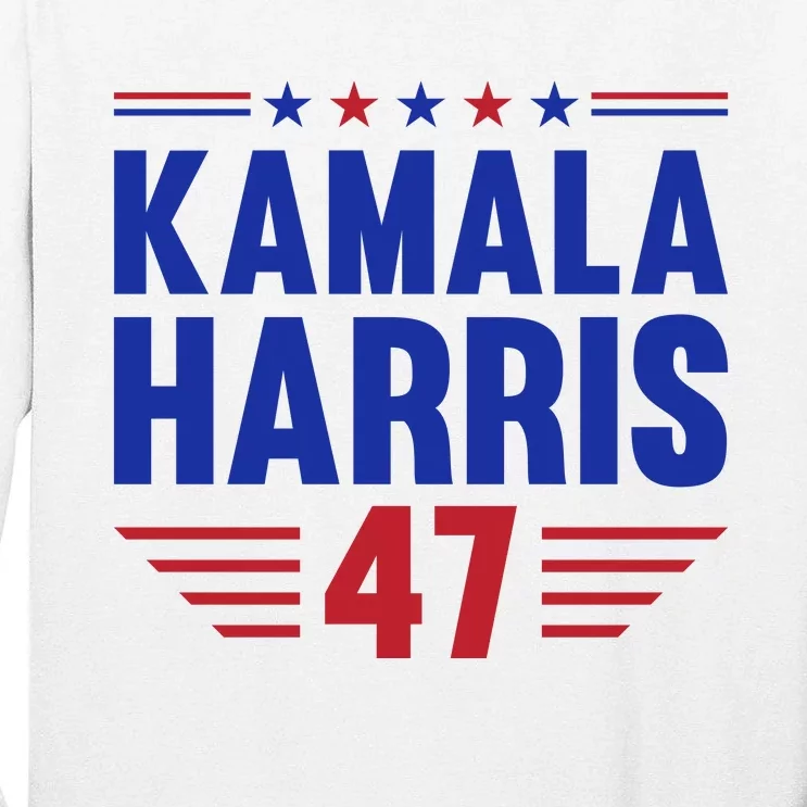 Kamala Harris 2024 Madam President Kamala Harris 47 Tall Long Sleeve T-Shirt