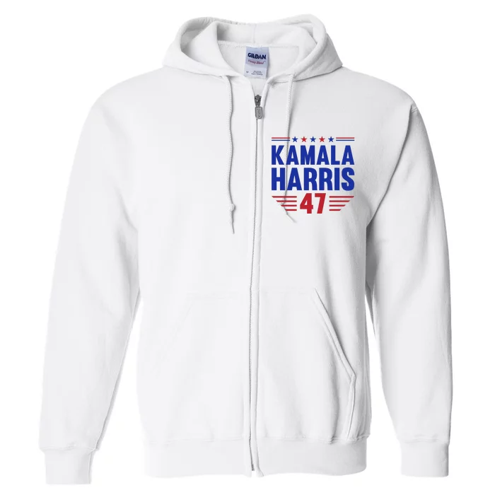 Kamala Harris 2024 Madam President Kamala Harris 47 Full Zip Hoodie