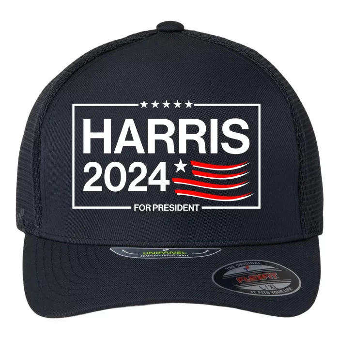 Kamala Harris 2024 For President Flexfit Unipanel Trucker Cap