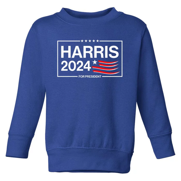 Kamala Harris 2024 For President Toddler Sweatshirt