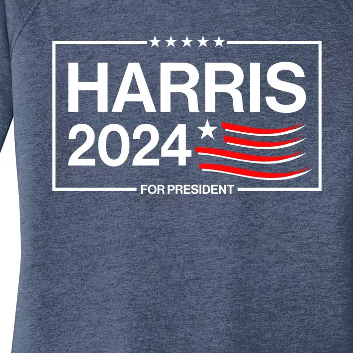 Kamala Harris 2024 For President Women's Perfect Tri Tunic Long Sleeve Shirt