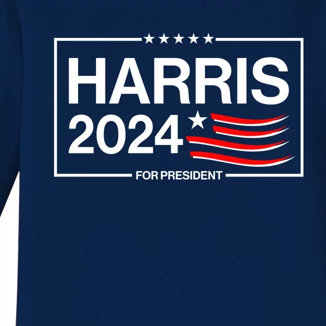 Kamala Harris 2024 For President Baby Long Sleeve Bodysuit