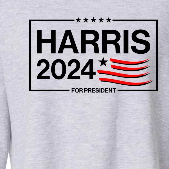 Kamala Harris 2024 For President Cropped Pullover Crew