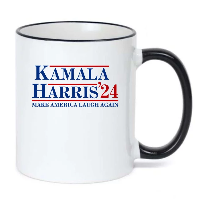 Kamala Harris 2024 Make America Laugh Again Black Color Changing Mug