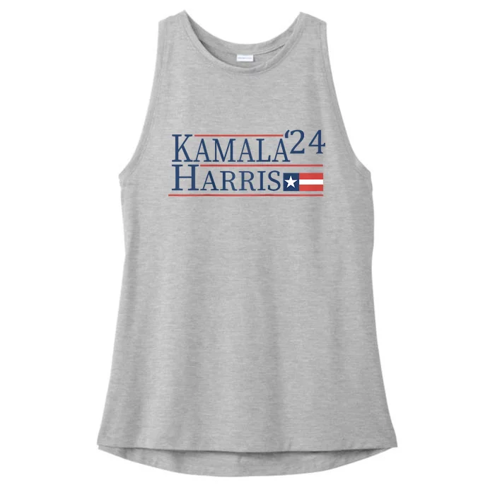 Kamala Harris 2024 For President Ladies Tri-Blend Wicking Tank