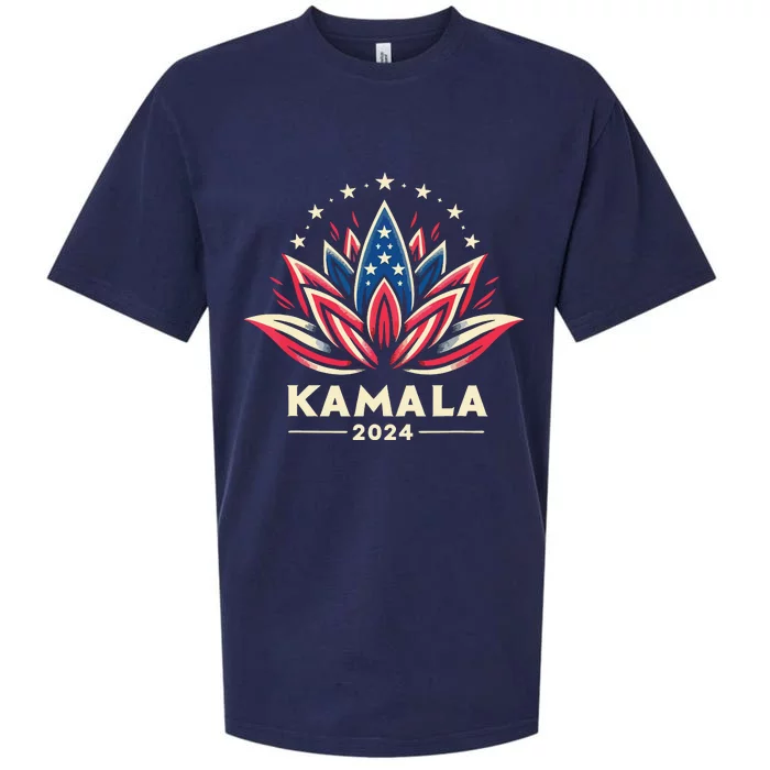 Kamala Harris 2024 Presidential Campaign American Lotus Sueded Cloud Jersey T-Shirt