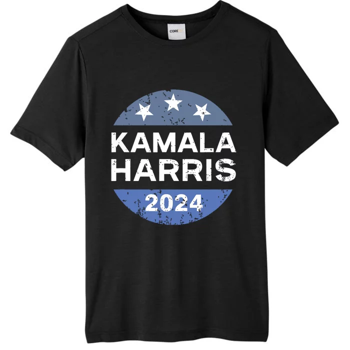 Kamala Harris 2024 Vintage Button ChromaSoft Performance T-Shirt