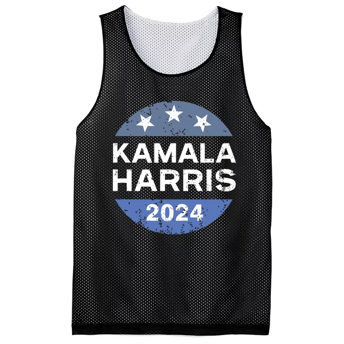 Kamala Harris 2024 Vintage Button Mesh Reversible Basketball Jersey Tank