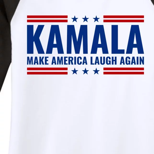 Kamala Harris 2024 Make America Laugh Again Women's Tri-Blend 3/4-Sleeve Raglan Shirt