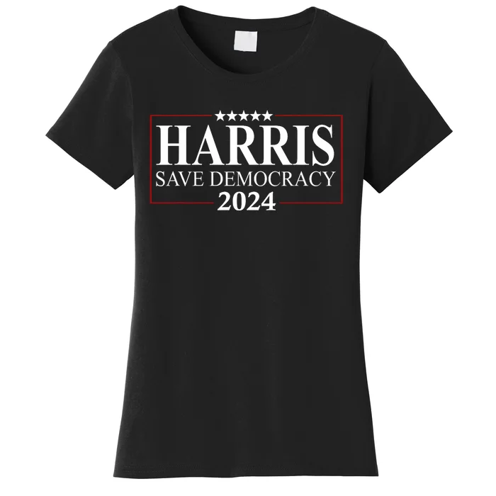 Kamala Harris 2024 Save Our Democracy Vote For President Women's T-Shirt