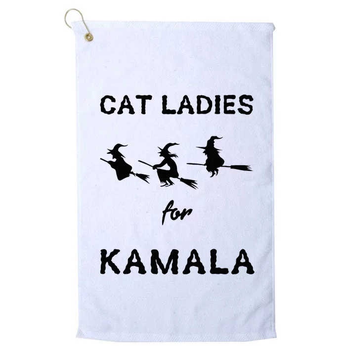 Kamala Harris 2024 Halloween Witches Cat Ladies For Kamala Platinum Collection Golf Towel