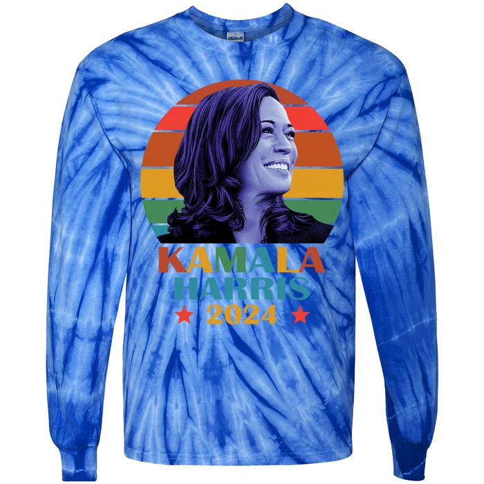 Kamala Harris 2024 Vote President Kamala Election 2024 Tie-Dye Long Sleeve Shirt