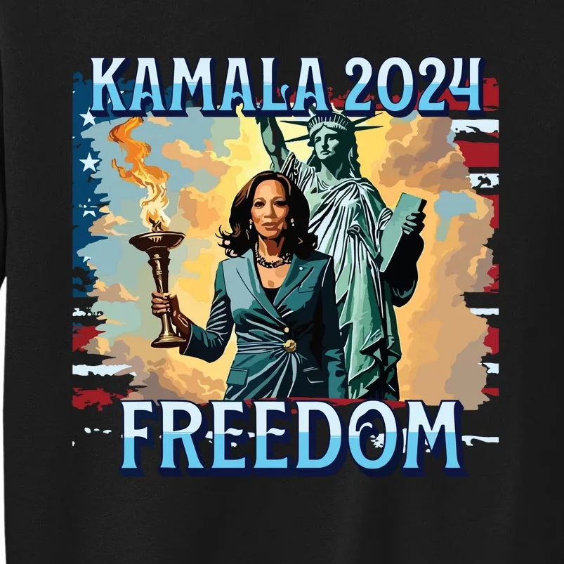 Kamala Harris 2024 For President Campaign Lady Liberty Torch Sweatshirt