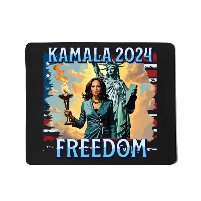 Kamala Harris 2024 For President Campaign Lady Liberty Torch Mousepad