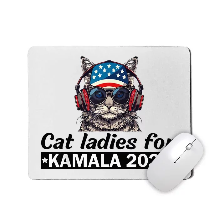 Kamala Harris 2024 Cat Lady Voting Cats Feminine Mousepad