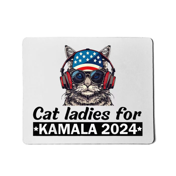 Kamala Harris 2024 Cat Lady Voting Cats Feminine Mousepad