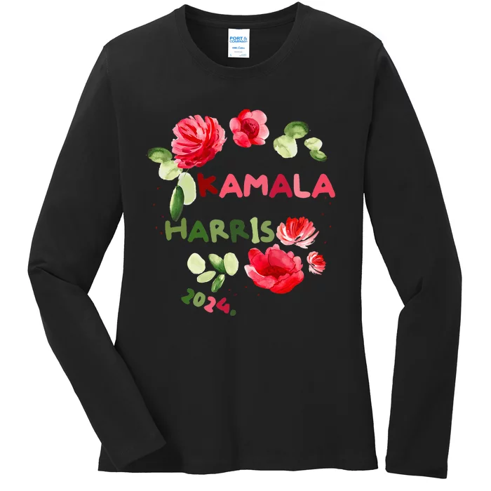 Kamala Harris 2024 President Women Funny America Election Ladies Long Sleeve Shirt