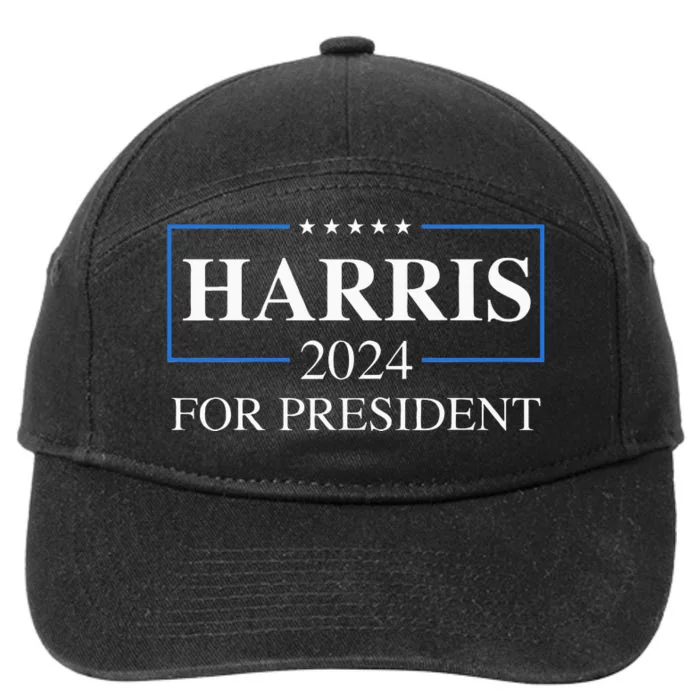 Kamala Harris 2024 For President Election Campaign 7-Panel Snapback Hat