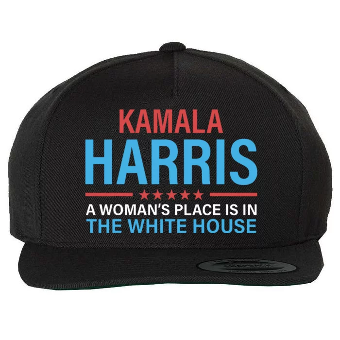 Kamala Harris 2024 A Womans Place Is In The White House Wool Snapback Cap